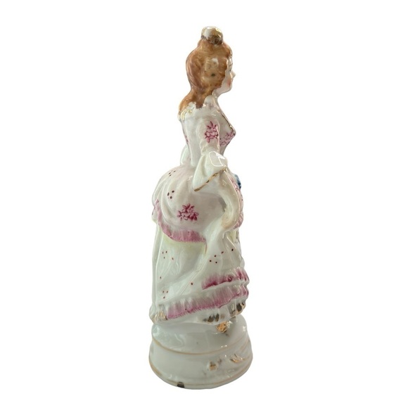 Vintage 1950's Sonsco Japan Hand Painted Porcelain Lady With Dress Figurine - Picture 8 of 11